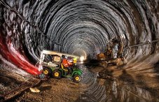 Geosonar auf Tunnelbaustelle