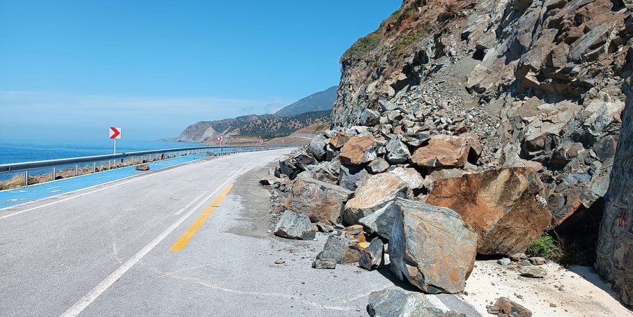 Landslide after the 2023 MW 7.8 Kahramanmaraş earthquake near Iskenderun, Türkiye