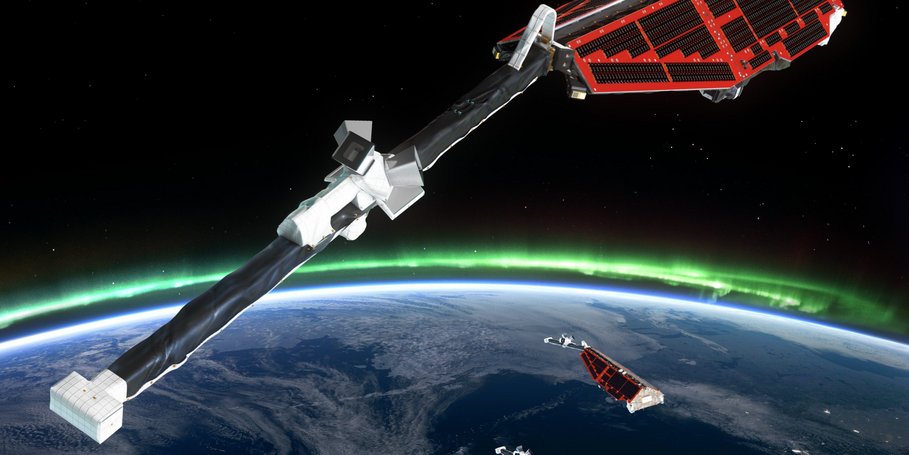 Artificial illustration of Swarm satellite mission