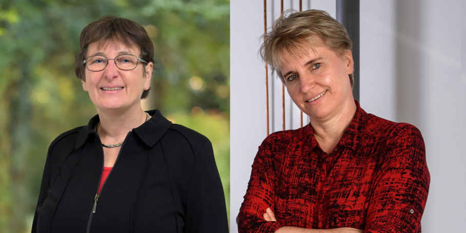 Professional headshots of Heidi Kreibich and Liane Benning.