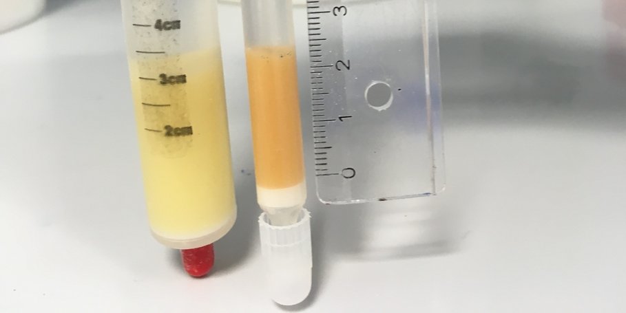 Befüllte Be-Säulen.