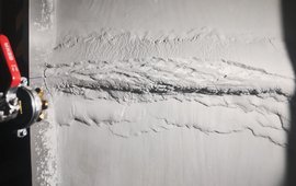 Topview of bivergent wedge experiment with very low erosion.