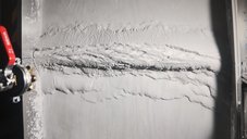 Topview of bivergent wedge experiment with very low erosion.