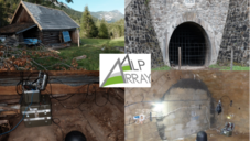 Installation von Stationen A026 and A029 in Österreich. Der Trillium 240 Breitbandsensor befindet sich unter dem schwarzen Wärmeschutz.