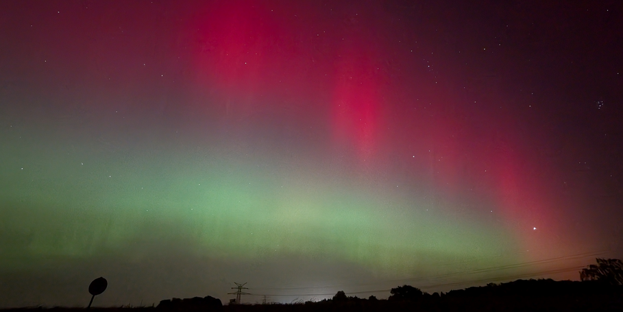 Aurora Borealis am 10. Oktober 2024 über Norddeutschland