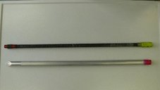 Screwable geophone anchor with aluminium sleeve, 1 m long