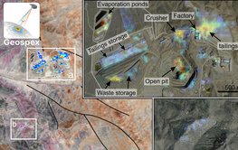 A composite of satellite images.