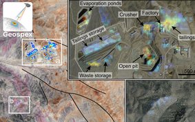 A composite of satellite images.