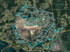 Distribution of seismic stations during the project in the Spremberg region, Brandenburg.