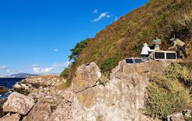 Servicing a seismic station in an island in front of Istanbul