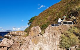 Wartung einer seismischen Station auf einer Insel vor Istanbul