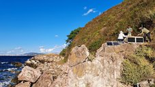 Servicing a seismic station in an island in front of Istanbul