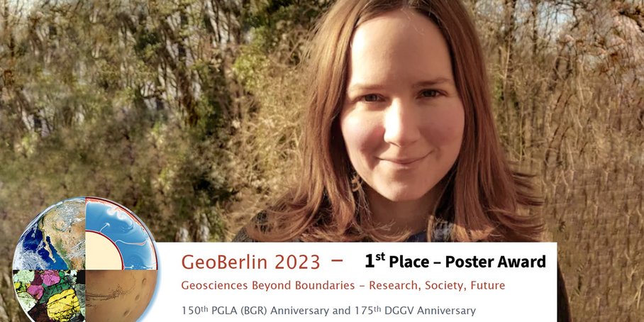 Foto von Marie Bonitz vor einer trockenen Waldlandschaft