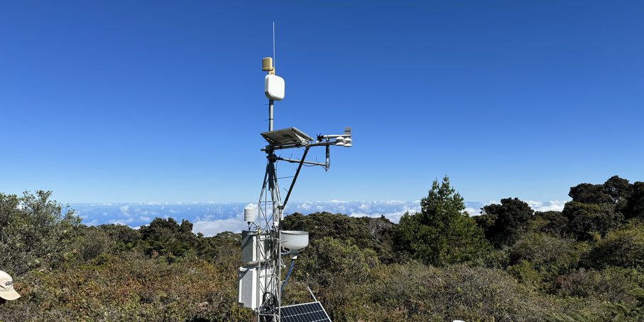 Deployed autosampler at a climate station on Maui, Hawaii, USA