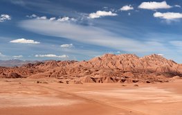 Sandy hills, blue sky