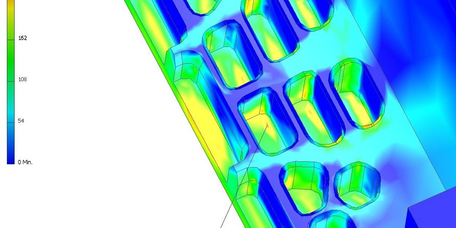 XRF fluorescence probe development, measuring window optimizing for pressure resistance with FEM, in-house development