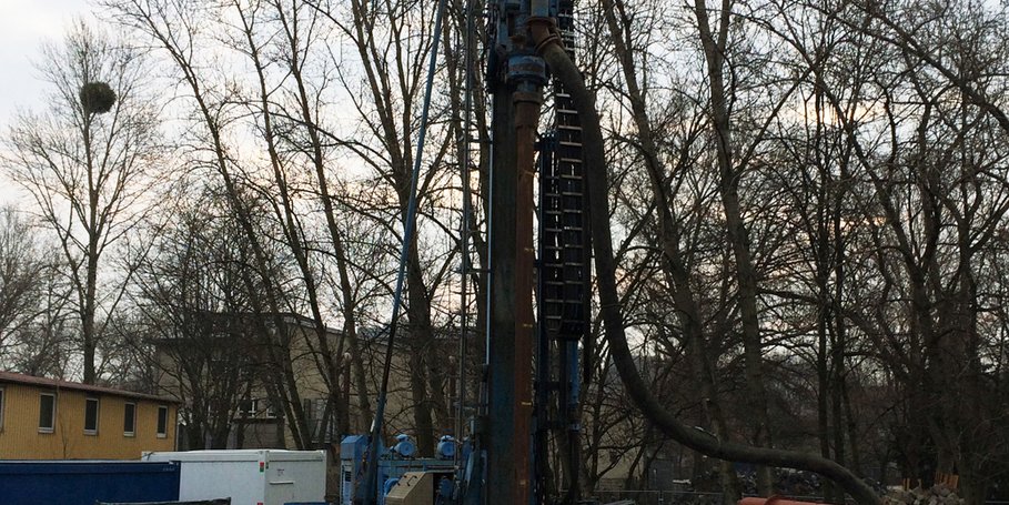 Bohrplatz in der Fasanenstraße vor Bohrbeginn, 28.2.2016 (K. Erbas, GFZ)