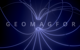 GEOMAGFOR Projekt Logo - künstlerische Darstellung von Magnetfeldlinien
