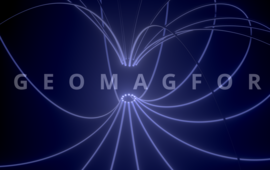GEOMAGFOR Project Logo - artificial illustration of magnetic field lines