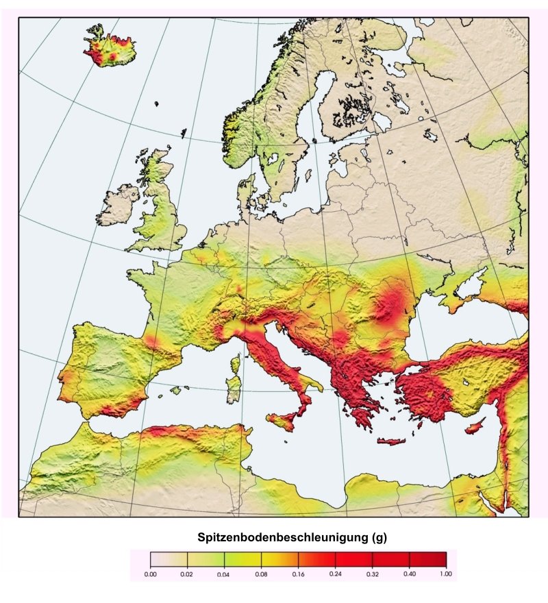 SESAME-Karte der Erdbebengefährdung