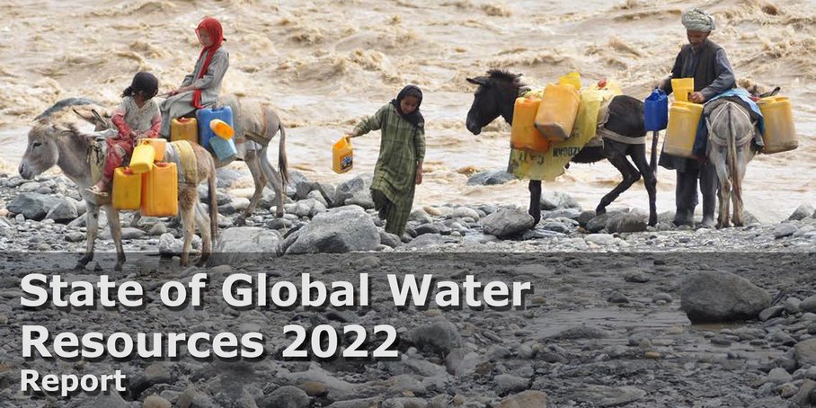 People loading donkeys with water from a river.