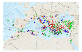 showing moment tensors from Geofon (GFZ) and EMSC