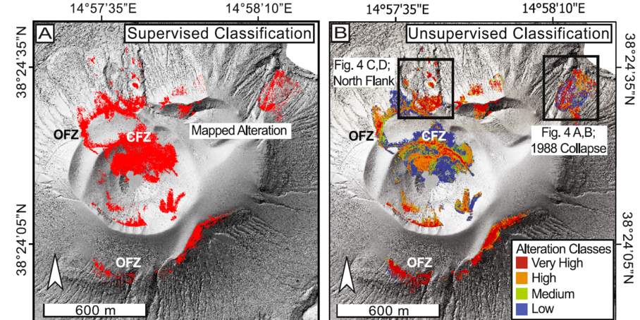 2 Karten des Vulkankegels