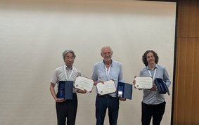 Prof. Jean Braun receiving the Dodson Prize