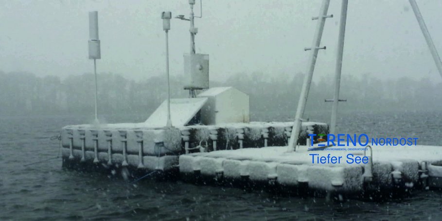 Pontoon raft with monitoring instruments