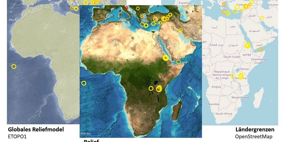 A satellite map of Africa is shown.