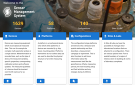 Screenshot of the Sensor Management System