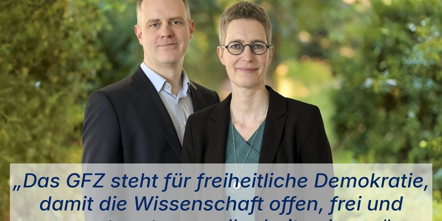 Portrait beider Vorstände vor grünem Hintergrund
