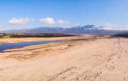 CapeTown A dry dam near Capetown, South Africa.