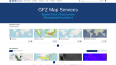 Screenshot of the GFZ Map Services