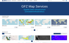Bildschirmfoto der GFZ Map Services