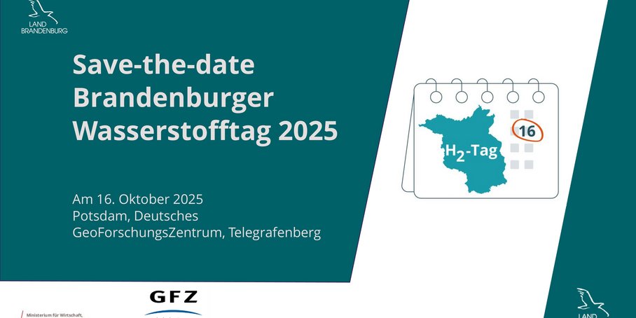 Save-the-Date - Brandenburger Wasserstofftag 2025, Bild vom MWAEK Ministerium für Wirtschaft, Arbeit, Energie und Klimaschutz des Landes Brandenburgs