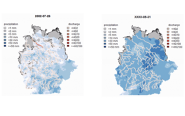 [Translate to English:] Deutschlandkarte mit Flüssen, blau gefärbt
