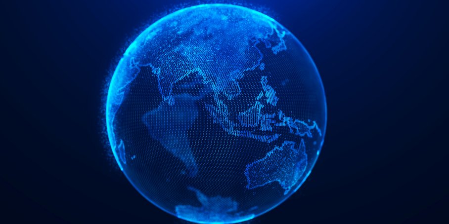 3D digital Earth at night