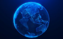 3D digital Earth at night