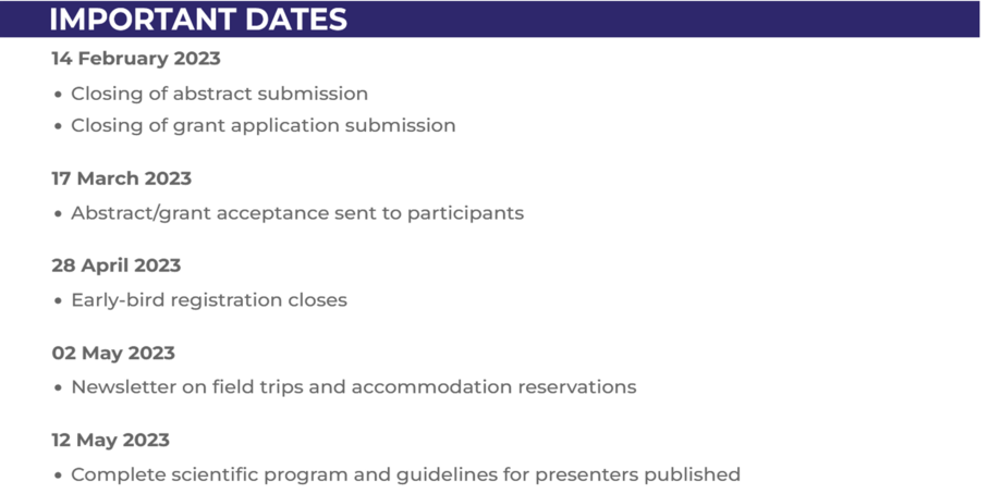 [Translate to English:] Important Dates and Deadlines