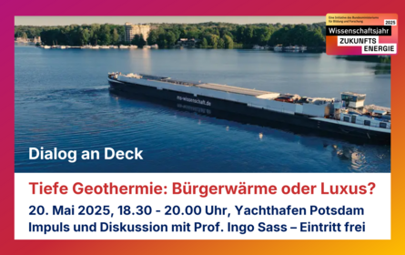 Poster with a ship and invitation data