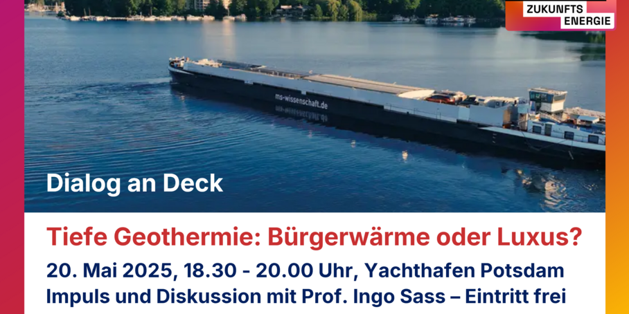 Poster with a ship and invitation data