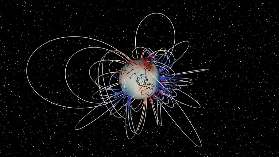 Field lines of the geomagnetic field over the Matuyama-Brunhes reversal (780,000 years ago) from the GGFMB model