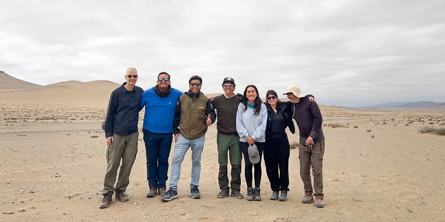Gruppenfoto auf Exkursion.