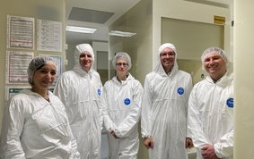 Bilder von Daniel Rudolf / BMFTR, UAL 72, zukünftiger Vorsitzender des Kuratoriums;   Eduard Schneider / BMFTR, Referent im Betreuungsreferat 726; Susanne Buiter / GFZ, WV; Marco Kupzig / GFZ, komm. AV